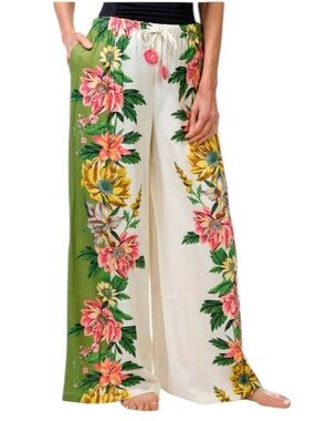 True Destinations Women's Swimsuit Floral Coverup Pants NWT